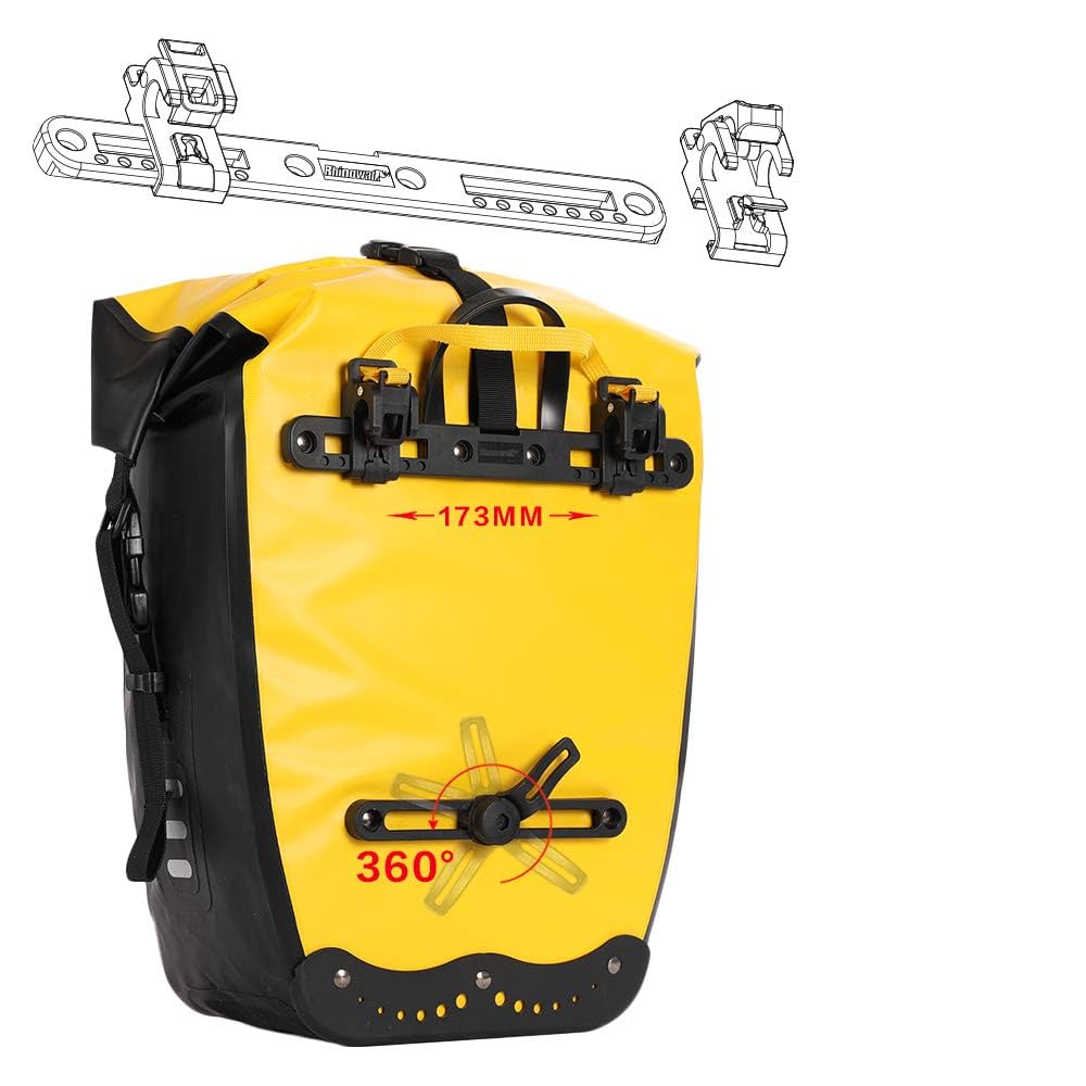 アクセサリー LOOK BIKE TRAVEL BAG Bike pannier / bicycle bag in waxed canvas with zipper